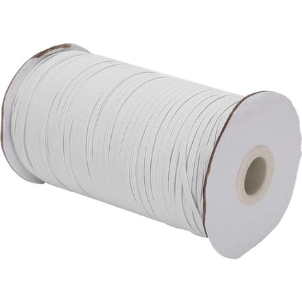 200 Yards Rol Gezichtsscherm Kleding Platte Elastiek Koord Manchet Elastiek Touw Wit white