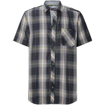 Jan Vanderstorm herren Overhemd Met Korte Mouwen - 45/46 - donkerblauw - Plus Size