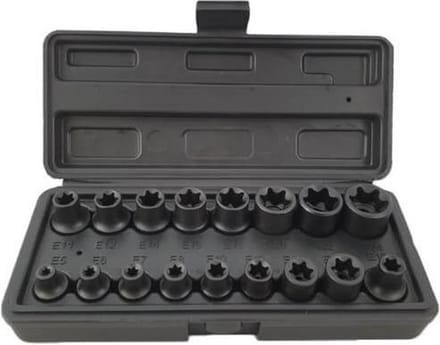 Weber Tools 3/8'' & 1/2'' Krachtdoppen set E-Torx
