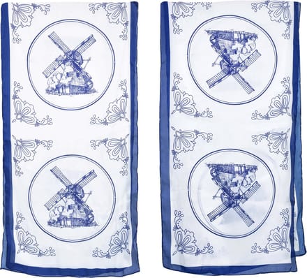 Robin Ruth Mode sjaal Delfts Blauw Molens