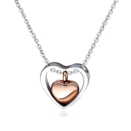 As ketting hart roze goud