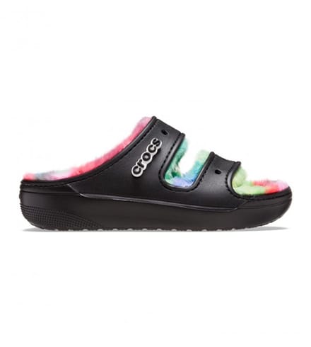 Crocs Classic Cozzzy Spray Dye Sandal Zwart/Multi Maat 37/38 US M5/W7