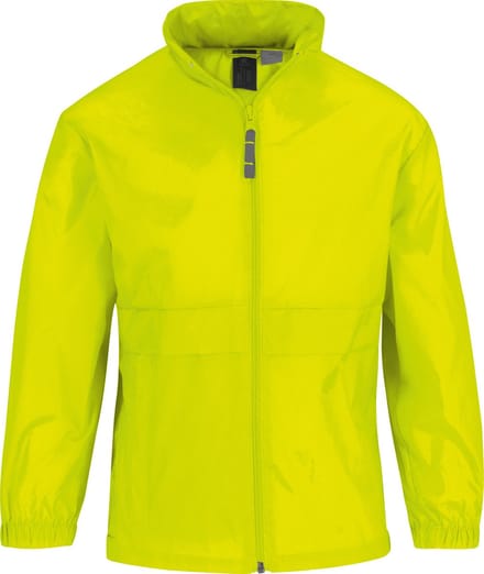 Windjas/regenjas voor jongens geel 7-8 jaar