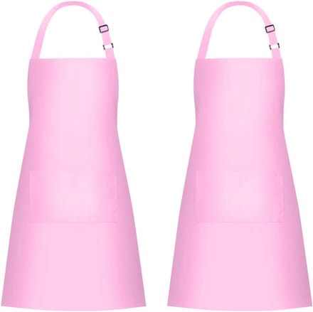 2-Pack Schort met 2 Zakken voor Koken en Keuken, Verstelbaar