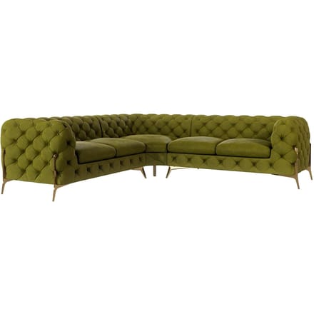 4-zitshoekbank Chelsea links velvet | Ropez