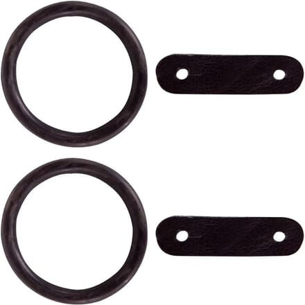Rubberen ringen + leren riemen voor veiligheidsbeugels BR Equitation