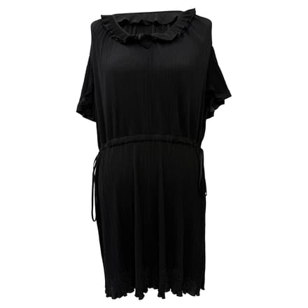 See by Chloé geplooide mini-jurk in zwart polyester