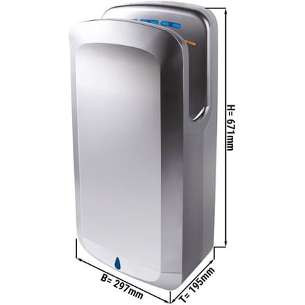 GGM Gastro (2 Stück) Händetrockner mit Filter - Grau Zilver