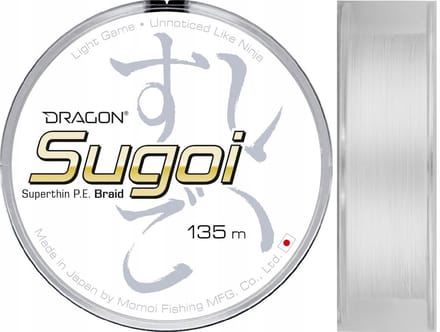 Dragon Sugoi Superthin Vliegvislijn 135m 0.052mm Wit