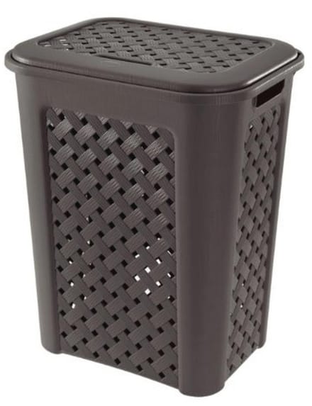 Tontarelli Arianna wasmand, geperforeerd model, kunststof, wengé, 50 liter