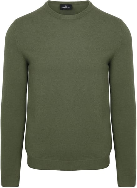 Steppin' Out Trui Merinowol Groen - Maat L - Heren - Pullovers