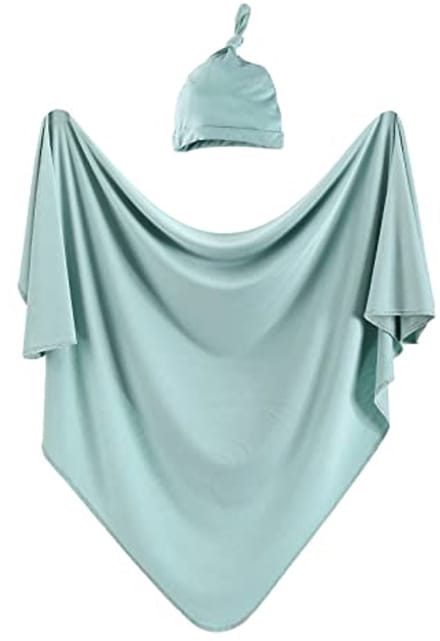 Inbakerdeken met Hoed Set voor Pasgeborenen - Lichtgroen - 85x85cm