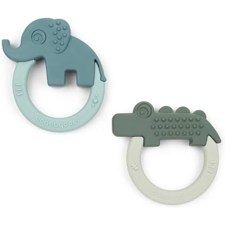 Done By Deer Bijtring - Deer Friends - 2 Stuks - Green/Blue