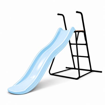 Complete Tweeb glijbaan met ladder - 175 cm - Platformhoogte 90 cm - Pastel blauw