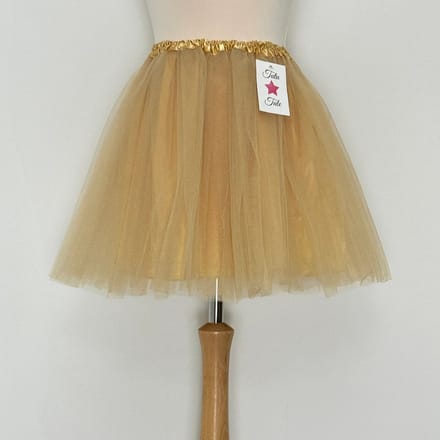Lichtbruin tule rokje met voering - Lengte rok 46 cm