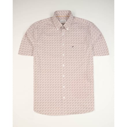 Campbell Casual Overhemd Bran Orange Brown Heren