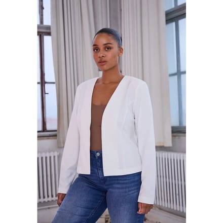Regular fit blazer met opengewerkte voorkant, model 'KATE'