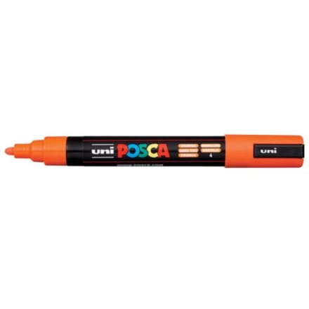 Posca marker met conische punt schrijfdikte medium donkeroranje