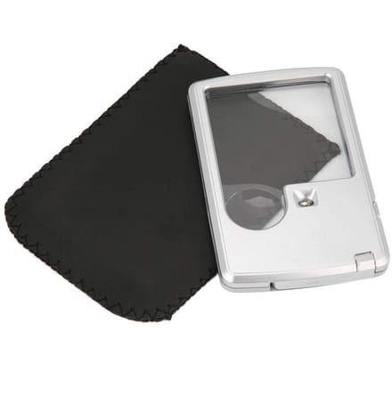Solidchoice - Vergrootglas met LED Licht en Lederen Tas