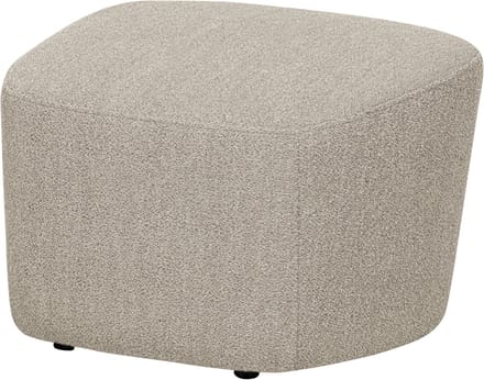 vtwonen Lofty Hocker - Bouclé Stof - Naturel/Beige - 41x62x48 cm