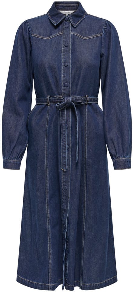 ONLY Denim jurk ONLJULIE Midi-jurk
