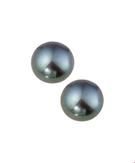 TFT Oorknoppen Oxid Parel Zilver Gerhodineerd Glanzend 6mm