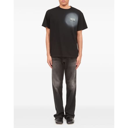 mm6 maison margiela t-shirt label logo man zwart