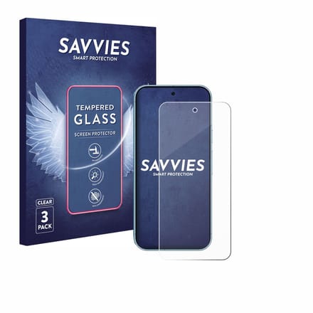 Savvies - Glas Screenprotector voor Google Pixel 9 / 9 Pro / 10 / 10 Pro - Gehard Beschermglas 9H 3 Stuks