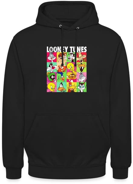 Looney Tunes Karakters Collage Hoodie Unisex