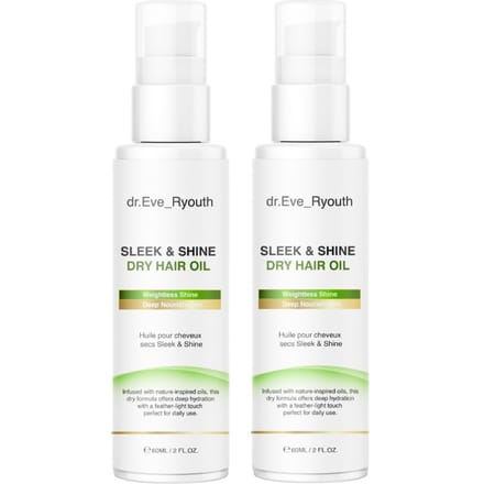 2 x Sleek & Shine Droge Haarolie 60 ml