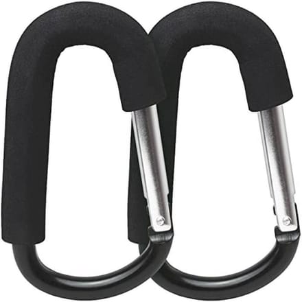 Grote Buggy Clips voor Kinderwagens - 2 stuks - Zwart