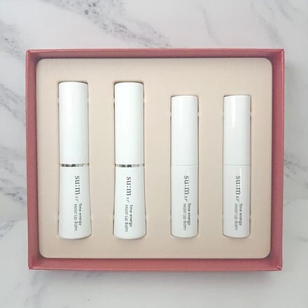 su:m37 Time energy Moist Lip Balm Set 4ea +RANDOM GIFT white