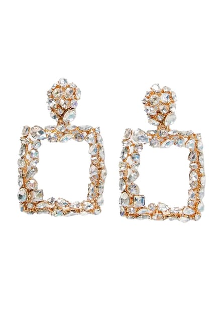 Margot Bardot Cadre Multicolore Drop Oorbellen