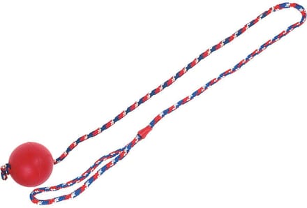 Flamingo Rubber Bal Met Koord Rood - Hondenspeelgoed - 67 cm - Rood