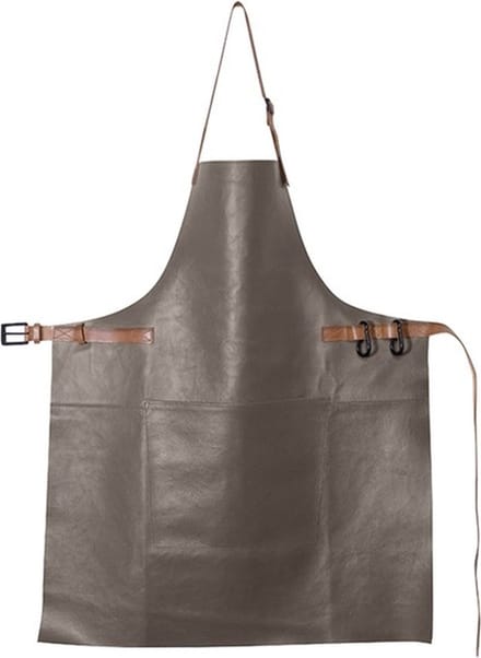Barbecueschort Vintage Grey/Cognac