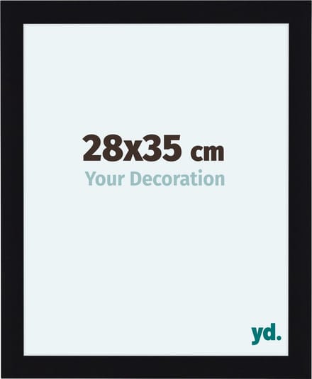 Your Decoration - Fotolijst 28x35 cm - MDF - Zwart Hoogglans - Como