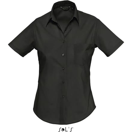 SOL'S Popeline-Blouse Escape Short Sleeve L620 - Black - S