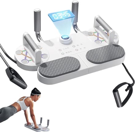 Push Up Board - Fitness Board - Krachttraining Thuis - Met Digitale Teller - 59 x 36 cm - Wit