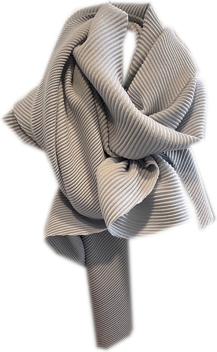 Sjaal Dames - Ribbed Sjaal - Lichtgrijs