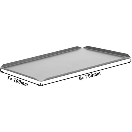 GGM Gastro (5 Stück) Konditorei- & Präsentationsplatte - Aluminium - 700x100x10mm - Silber
