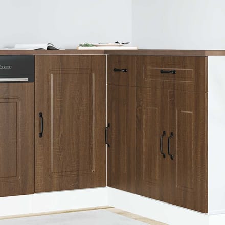 vidaXL - Onderkast - Kalmar - bewerkt - hout - bruin - eikenkleur