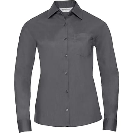 Dameshemd met lange mouwen Russell Athletic Poplin