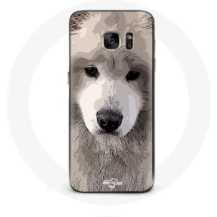 Coque - Samsung - Galaxy S7 - Samoyède - Gris - Rigide gris