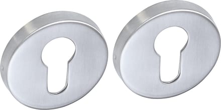 Rozetten profielcilindergat RVS - Rond 53 x 8 mm