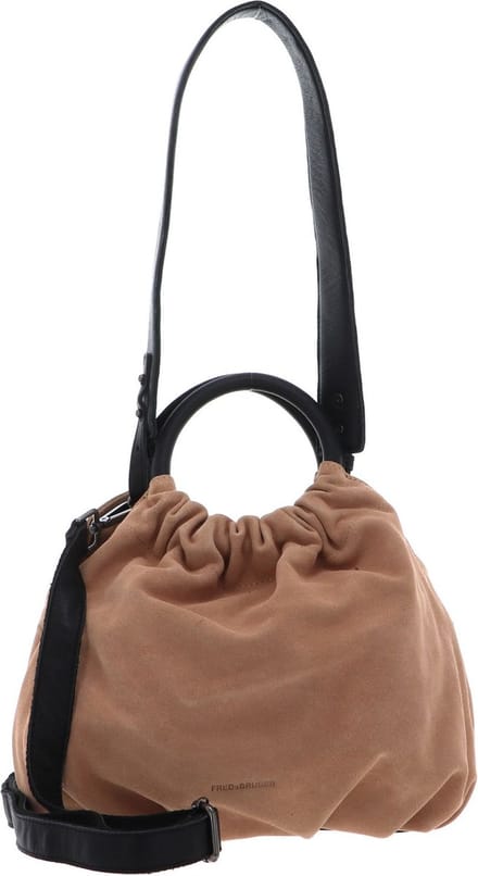 FREDsBRUDER Leren Schoudertas Rivas Ball Hobo Bag Sand Lichtbruin