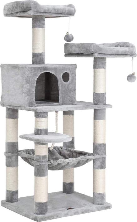 FEANDRA Kattenboom - H 143cm - 5 ligplaatsen -  Krabpaal - Klimboom - Kattentoren -