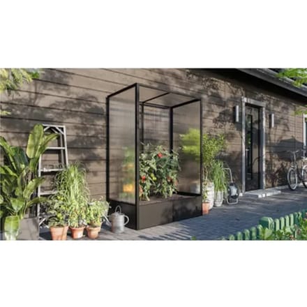 Vitavia Tuinkas Kit Aroma - Polycarbonaat - 4mm - 0,9m² - 67,45x130,7x8cm - Zwart