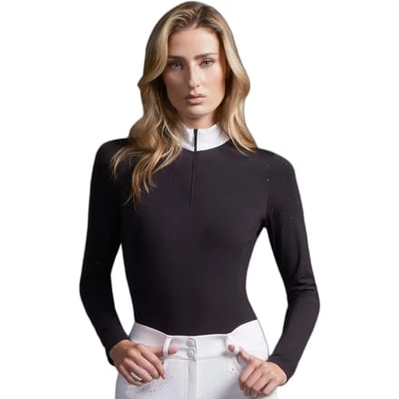 Dames wedstrijdpolo met lange mouwen Premier Equine Cristalli