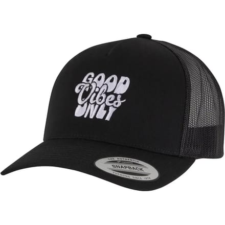Mister Tee - Good Vibes Only 5Panel Retro Trucker Snapback Pet - Zwart