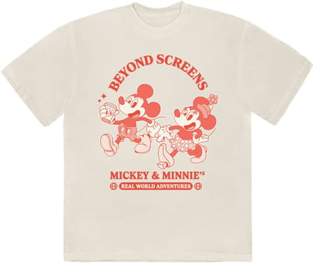 Disney - Mickey & Minnie Beyond Screens Heren T-shirt - M - Creme